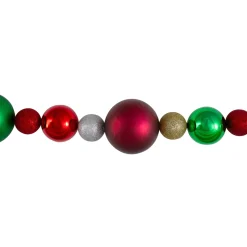 Shatterproof Ball Garland*Northlight 6' Traditional Colored Shatterproof Ball Artificial Christmas Garland - Unlit