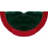 Mini Tree Skirts*Northlight 26" Traditional Green And Red Velveteen Christmas Tree Skirt
