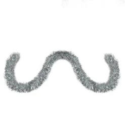 Unlit Garland*Northlight 50' Traditional Shiny Silver 6 Ply Christmas Foil Tinsel Garland - Unlit