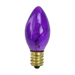 Northlight 25 Transparent C7 Purple Christmas Replacement Bulbs