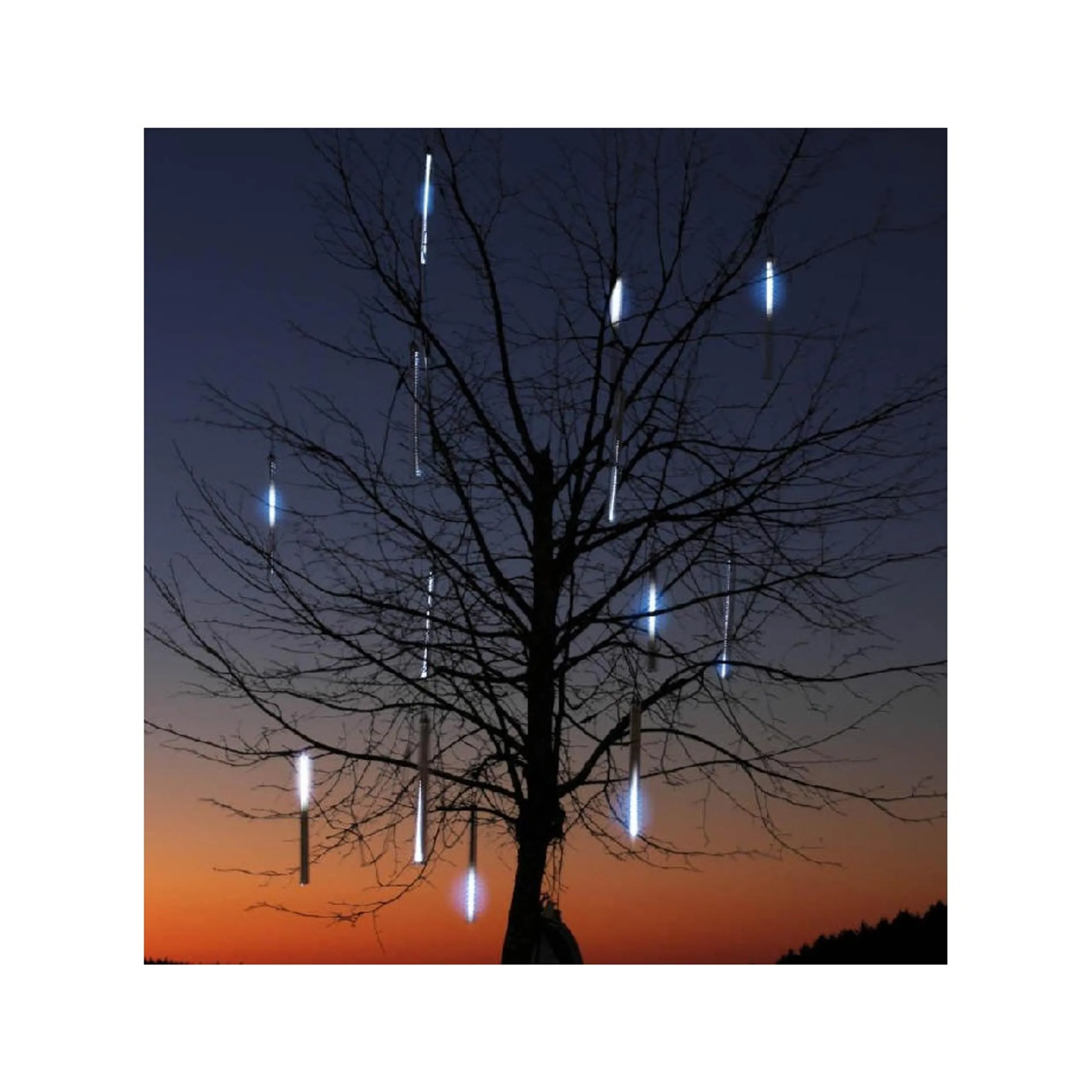 Northlight 5 Transparent Dripping Icicle Snowfall Christmas Light Tubes - 13.25 Ft Clear Wire