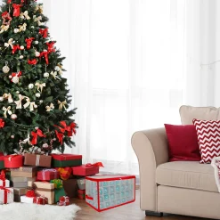 Northlight Ornament Storage>20.5" Transparent Zip Up Christmas Storage Box- Holds 112 Ornaments