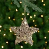Northlight Stars>6" Tri-Color Gold Star Shaped Christmas Ornament