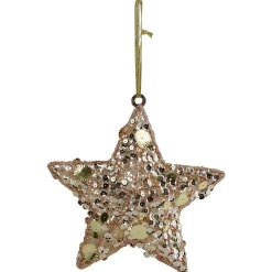 Northlight Stars>6" Tri-Color Gold Star Shaped Christmas Ornament