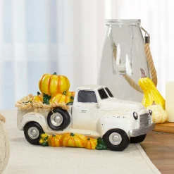 Northlight 11.25" Truck Full Of Pumpkins And Hay Thanksgiving Table Top Figure