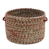Decoration Storage*Colonial Mills 14" Tweed Braided Round Holiday Basket With Handles
