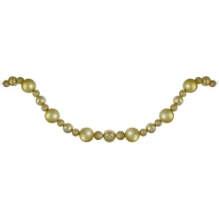 Specialty Garland*Northlight 6' Vegas Gold 3-Finish Shatterproof Ball Christmas Garland