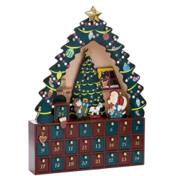 Advent Calendars*CC Christmas Decor 16" Vibrantly Colored Christmas Tree Advent Calendar