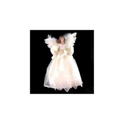 Angel Tree Toppers*KSA 14.5" Victorian Inspirations Lace Angel Christmas Tree Topper - Clear Lights