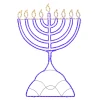 Northlight 54" Warm White And Blue Led Menorah Rope Light