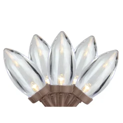Northlight 25 Warm White Led C9 Christmas Lights - 16 Ft Brown Wire