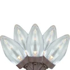 Northlight 25 Warm White Led C7 Christmas Lights - 16 Ft Brown Wire