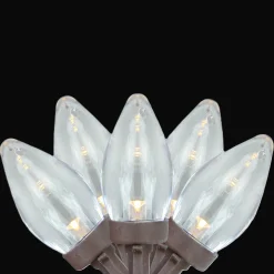 Northlight 25 Warm White Led C7 Christmas Lights - 16 Ft Brown Wire