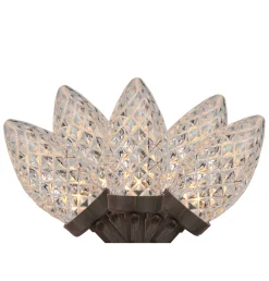 Northlight 100 Warm White Led Faceted C9 Christmas Lights - 66 Ft Brown Wire