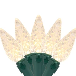 Northlight 70 Warm White Led Faceted C6 Christmas Lights - 23 Ft Green Wire