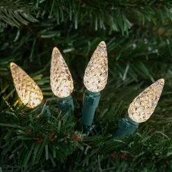 Northlight 70 Warm White Led Faceted C6 Christmas Lights - 23 Ft Green Wire