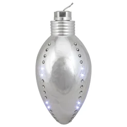 Hofert 64 Warm White Led Silver Falling Ornament Christmas Lights - Clear Wire