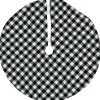 48 Inch And Smaller*Northlight 20" White And Black Buffalo Plaid Mini Christmas Tree Skirt