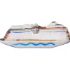 Christmas by Krebs Transportation>6" White And Blue Cruise Ship Christmas Ornament
