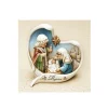 Nativities*Roman 5.5" White And Blue Nativity Scene Angel Wings Christmas Tabletop Decor