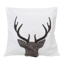 Pillows & Throws*Northlight 17.5 White And Brown Faux Fur Reindeer Throw Pillow Cover