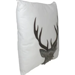 Pillows & Throws*Northlight 17.5 White And Brown Faux Fur Reindeer Throw Pillow Cover