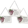 Midwest Food & Beverage>4.25" White And Brown Grape Hanging Plaque Christmas Ornament