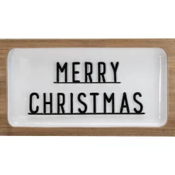Signs & Plaques*Northlight 13" White And Brown "Merry Christmas" 3D Wooden Christmas Wall Or Tabletop Decor