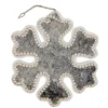 Northlight Snowflakes>8" White And Brown Rustic Embellished Christmas Snowflake Ornament