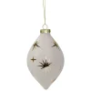 Northlight Stars>5" White And Gold Star Patterned Christmas Ornament