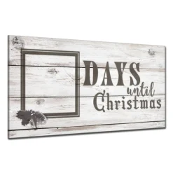 Advent Calendars*Crafted Creations 16" White And Gray "Days Until Christmas" Dry-Erase Advent Calendar