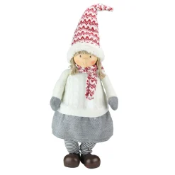 Gnomes*Northlight 24" White And Gray Young Girl Gnome Christmas Tabletop Decor