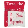 Pillows & Throws*Creative Brands 5' White And Red Christmas Twas The Night Before Christmas Rectangular Natural Throw Blanket