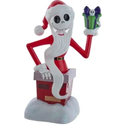 Unlit Tree Toppers*KSA 11.25" White And Red Jack Skellington Holding Present Christmas Tree Topper, Unlit
