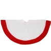 Mini Tree Skirts*Northlight 18" White And Red Traditional Velveteen Mini Christmas Tree Skirt