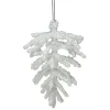 Northlight Pine Cones>5" White And Silver Glitter Pine Cone Christmas Ornament