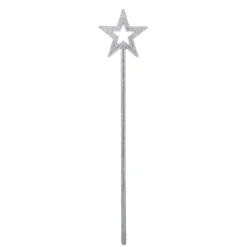 Sprays, Branches & Picks*Kurt Adler 13.25" White And Silver Glitter Ice Palace Star Christmas Pick