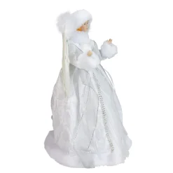 Angel Tree Toppers*Roman 14" White Angel In A Sparkly Dress Christmas Tree Topper- Unlit