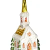 GC Home & Garden Wedding & Anniversary>6.75" White Chapel Hand Blown Glass Christmas Ornament