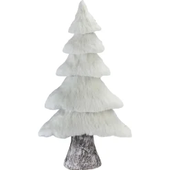 Table Top Pieces*Northlight 17.25" White Faux Fur Birch Tree Christmas Decoration