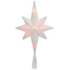 Star Tree Toppers*Northlight 11" White Frosted Bethlehem Star With Gold Scrolling Christmas Tree Topper - Multi Lights