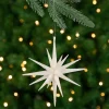 Northlight Stars>6" White Glittered Starburst Christmas Ornament