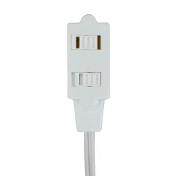 Northlight 15' White Indoor Extension Power Cord With 3-Outlets And Safety Lock