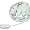 Northlight 12' White Indoor Polarized Extension Power Cord With 9-Outlets