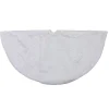 48 Inch And Smaller*Northlight 48" White Iridescent Glitter Snowflake Christmas Tree Skirt
