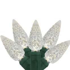 GKI/Bethlehem Lighting 35 White Led C6 Mini Christmas Lights - 16.7 Ft Green Wire