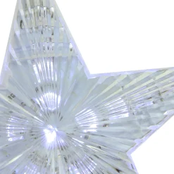 Northlight 3 White Led Cascading Snowfall Star Christmas Lights - 2 Ft Clear Wire