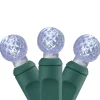 Vickerman 100 White Led G12 Berry Christmas Lights - 33 Ft Green Wire