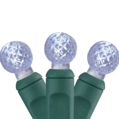 Vickerman 100 White Led G12 Berry Christmas Lights - 33 Ft Green Wire