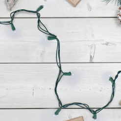 Northlight 100 White Led Wide Angle Christmas Lights - 33 Ft Green Wire